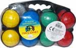 Set of 8  Boules (coloured/plastic)