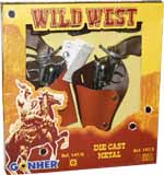 Twin Cowboy Gun and Holster Set in box - Gonher 147