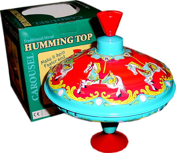 Traditional Metal Humming Top: Carousel