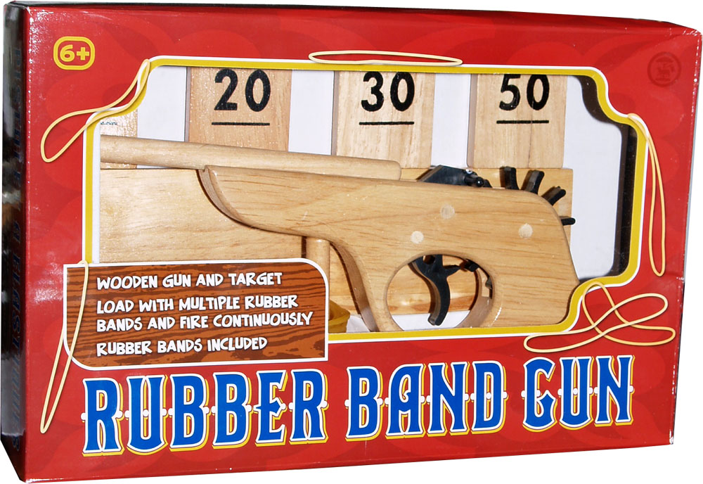 Rubber band gun and Target